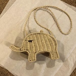 Zara Woven Elephant Purse